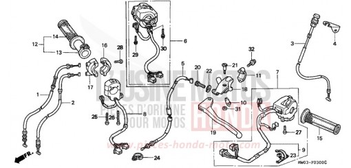 CABLE/COMMUTATEUR CBR900RRT de 1996